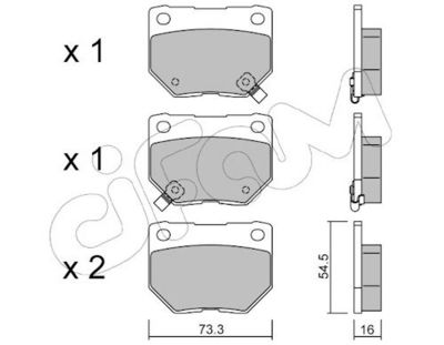 Bremsbelagsatz, Scheibenbremse