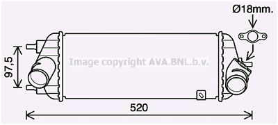 AVA QUALITY COOLING KA4281 Интеркулер  для HYUNDAI ix35 (Хендай Иx35)