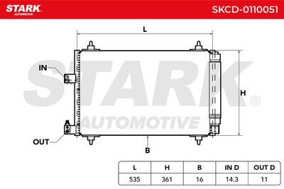 кондензатор, климатизация STARK SKCD-0110003