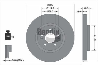 DISC FRANA BENDIX Braking BDS2305