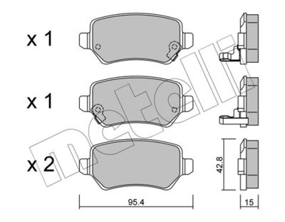 Brake Pad Set, disc brake 22-0542-0