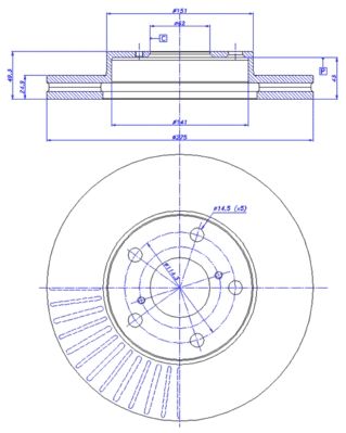 CAR 142.683 Тормозные диски для TOYOTA RAV 4 II (_A2_) 1.8 (ZCA25_, ZCA26_) CAR 142.683 Тормозные диски для TOYOTA RAV 4 II (_A2_) 1.8 (ZCA25_, ZCA26_)