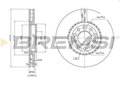 BREMSI CD7449V Тормозные диски  для ALFA ROMEO BRERA (939_) 2.0 JTDM (939DXQ1B)