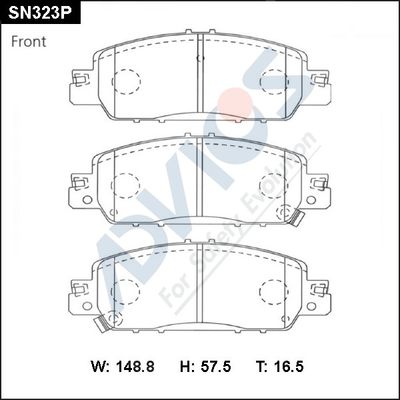 Комплект тормозных колодок, дисковый тормоз ADVICS SN323P для HONDA e