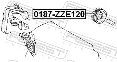 Deflection/Guide Pulley, V-ribbed belt 0187-ZZE120