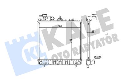 Радиатор, охлаждение двигателя KALE OTO RADYATÖR 347820 для HYUNDAI ATOS