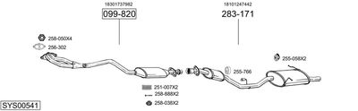 Изпускателна система BOSAL SYS00541