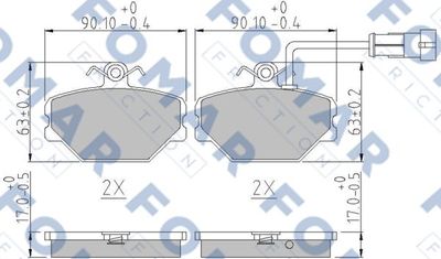 Комплект тормозных колодок, дисковый тормоз FOMAR Friction FO 448281 для FSO POLONEZ