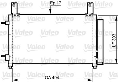 VALEO Condensor, airconditioning (814358)