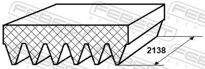 CUREA TRANSMISIE CU CANELURI FEBEST 881286L2138 1