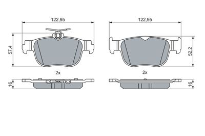 Brake Pad Set, disc brake 0 986 460 083