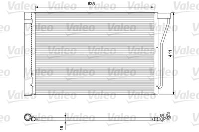 VALEO 814388 Радіатор кондиціонера для BMW (Бмв)