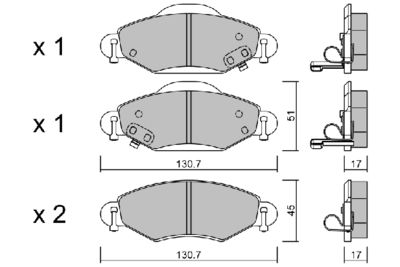 Комплект тормозных колодок, дисковый тормоз AISIN BPTO-1003 для TOYOTA PLATZ