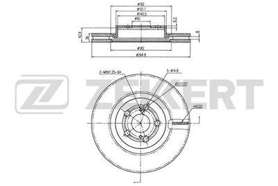 Тормозной диск ZEKKERT BS-5015