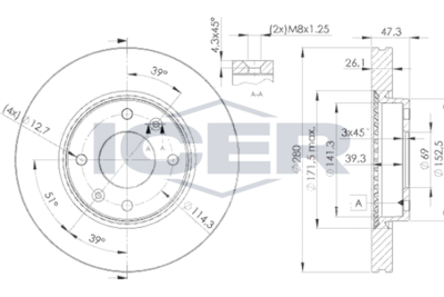 спирачен диск ICER 78BD5172-2