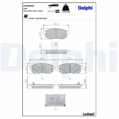 SET PLACUTE FRANA FRANA DISC DELPHI LP5064EV