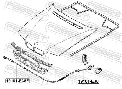 CABLU CAPOTA MOTOR FEBEST 19101E38 1