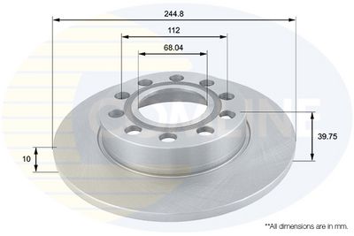 спирачен диск COMLINE ADC1446