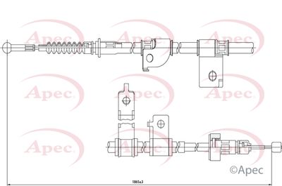 Cable Pull, parking brake APEC CAB1515