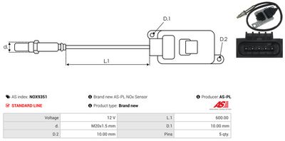SENZOR NOX INJECTIE ADITIV AS-PL NOX9351 2