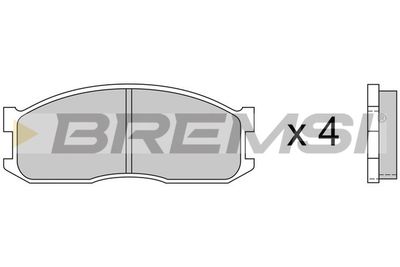 Комплект тормозных колодок, дисковый тормоз BREMSI BP2389 для FORD ECONOVAN