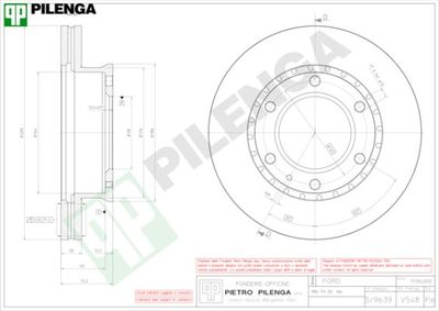PILENGA V548 Тормозные диски  для FORD RANGER (Форд Рангер)