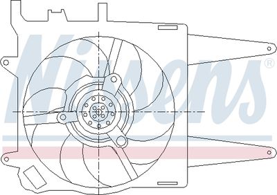 Вентилятор, охлаждение двигателя NISSENS 85432 для FIAT PALIO
