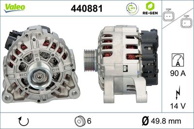 GENERATOR / ALTERNATOR VALEO 440881