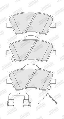 BREMSBELAGSATZ SCHEIBENBREMSE JURID 573911J 2