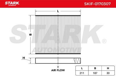 Филтър купе (поленов филтър) STARK SKIF-0170307