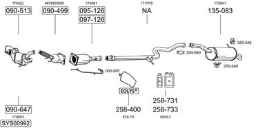 Układ wydechowy BOSAL SYS00992
