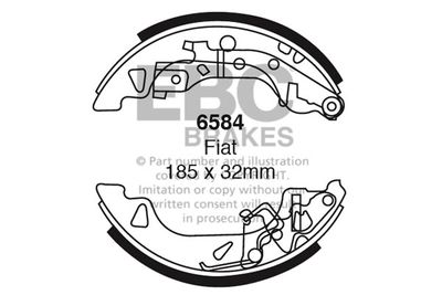 Комплект тормозных колодок EBC Brakes 6584 для FIAT PUNTO