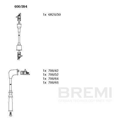 комплект запалителеи кабели BREMI 600/394