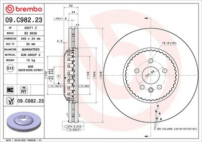 DISC FRANA BREMBO 09C98223 1