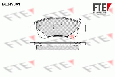 Комплект тормозных колодок, дисковый тормоз FTE 9010762 для PEUGEOT 107