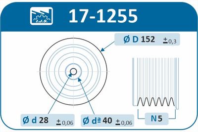 Remenica kľukového hriadeľa IJS GROUP 17-1255