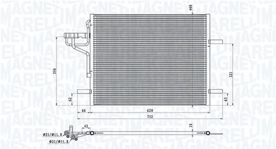 MAGNETI MARELLI 350203876000 Радиатор кондиционера  для FORD  (Форд Kуга)