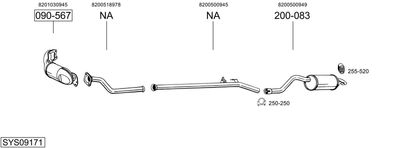 Układ wydechowy BOSAL SYS09171