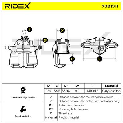 спирачен апарат RIDEX 78B1911