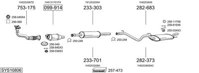Výfukový systém BOSAL SYS10806