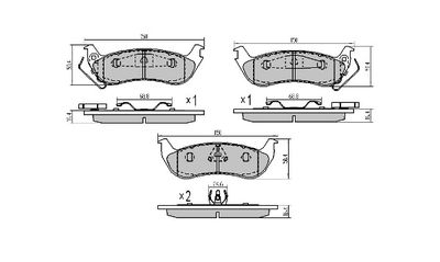 Комплект тормозных колодок, дисковый тормоз FREMAX FBP-0070 для FORD USA CROWN