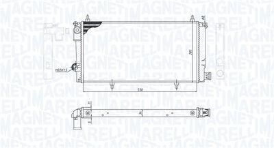 Радиатор, охлаждение двигателя MAGNETI MARELLI 350213786000 для CITROËN C15