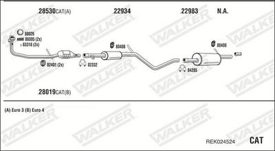 Изпускателна система WALKER REK024524