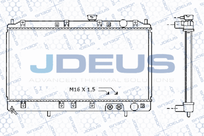 Радиатор, охлаждение двигателя JDEUS 018M28 для MITSUBISHI GALANT