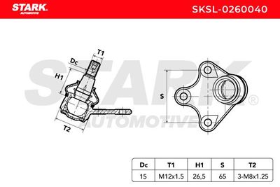 Шарнири STARK SKSL-0260040