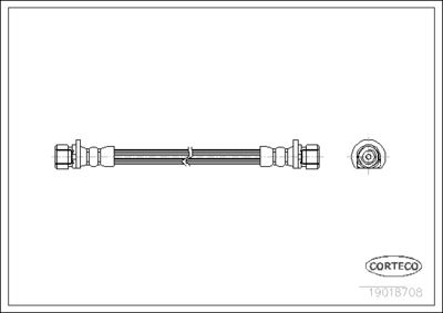 Тормозной шланг CORTECO 19018708 для TRIUMPH ACCLAIM