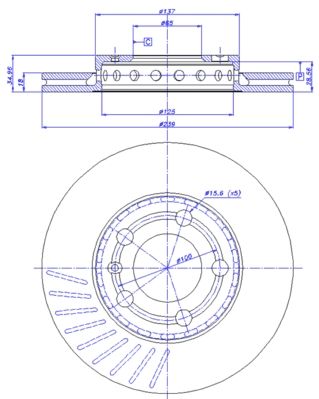 Тормозной диск CAR 142.291 для VW FOX