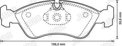 Комплект тормозных колодок, дисковый тормоз JURID 571391D для CHEVROLET OMEGA