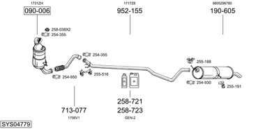 Układ wydechowy BOSAL SYS04779