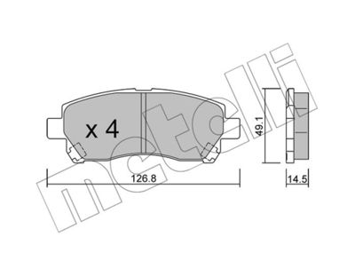 Комплект тормозных колодок, дисковый тормоз METELLI 22-0929-0 для TOYOTA AVANZA
